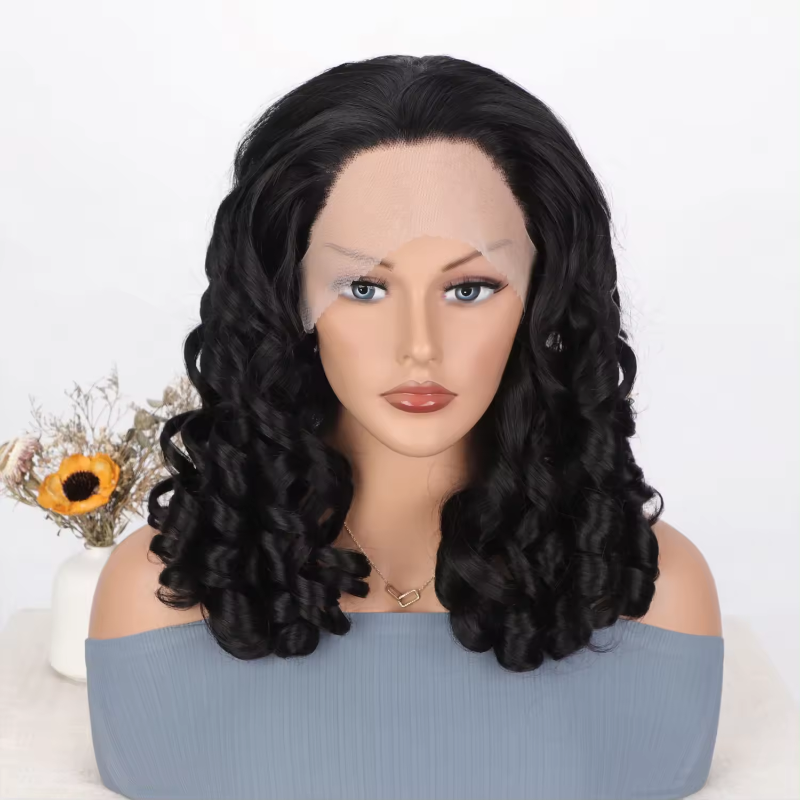 Synthetic Wig with Spiral Curls